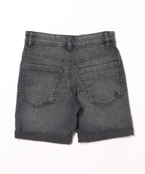 BENETTON (UNITED COLORS OF BENETTON)(ベネトンユナイテッドカラーズオブベネトン)の「キッズロゴ刺繍ストレッチロールアップバミューダデニムパンツB(デニムパンツ・キッズ・インディゴブルー/ブラック・SMALL/MEDIUM/LARGE/X-LARGE)」の4枚目の写真