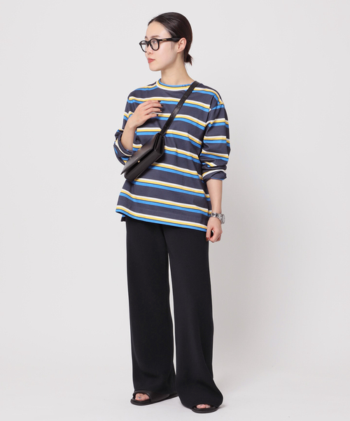 AP STUDIO（エーピーストゥディオ）の「エラスティックパンツ（スラックス・レディース・チョコ/ネイビー・34/36/38）」の5枚目の写真