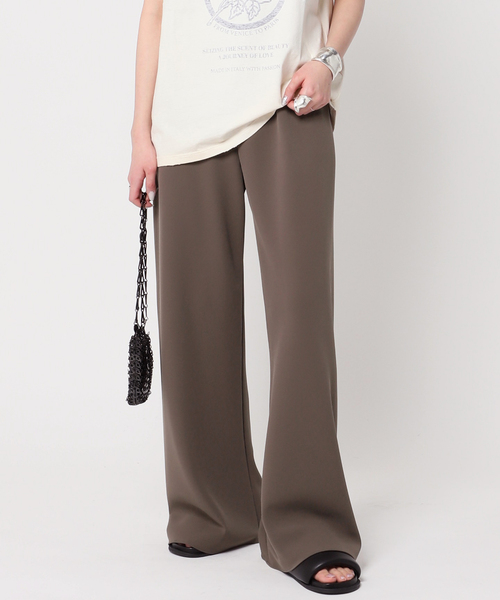 AP STUDIO（エーピーストゥディオ）の「エラスティックパンツ（スラックス・レディース・チョコ/ネイビー・34/36/38）」の10枚目の写真