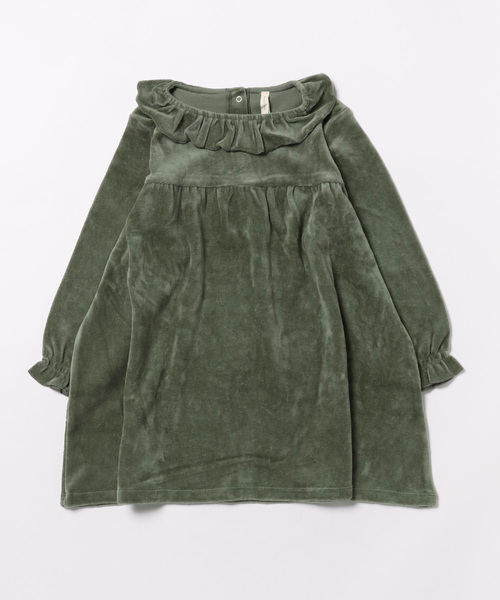 【セール】★Quincy Mae★VELOUR NewBorn DRESS || FOREST（その他ベビー用品）｜Quincy Mae（クインシーメイ）