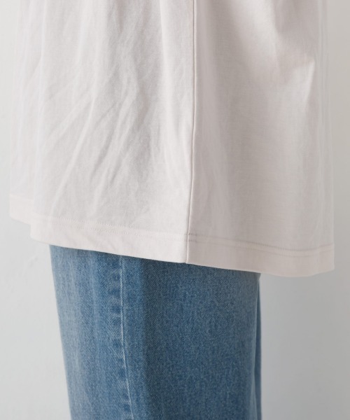 OMNES(オムネス)の「接触冷感レーヨンナイロン袖タックプルオーバ半袖(Tシャツ/カットソー・レディース・ブラック/ホワイト/ブラウン/ホワイト系その他/ブルー系その他/グリーン/キャメル/ネイビー/ラベンダー/グレー・FREE)」の16枚目の写真