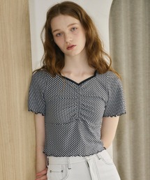 idem | gingham check gathered tops/ギンガムチェックトップス(Tシャツ/カットソー)
