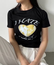 CLEA | ハートフォトプリント コンパクト半袖チビT(Tシャツ/カットソー)