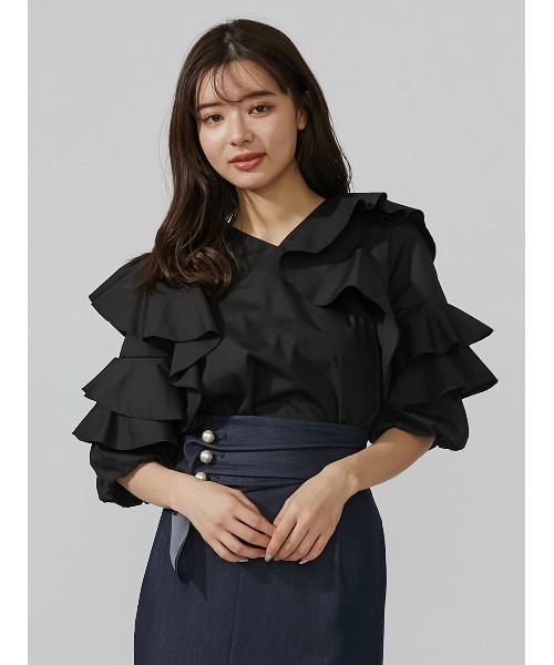TONAL（トーナル）の「フリルバルーンスリーブブラウス（シャツ