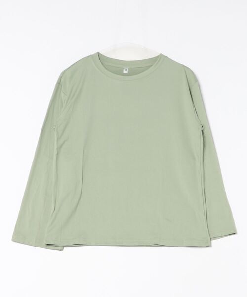 STYLEBLOCK(スタイルブロック)の「シンプルロングTシャツ(Tシャツ/カットソー・レディース・ブラック/ブルー/パープル/ダークグレー/オレンジ/グリーン系その他/グリーン/ホワイト/レッド/ベージュ系その他/ピンク・M/2XL)」の17枚目の写真