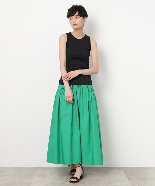 OPAQUE.CLIP（オペークドットクリップ）の「◆コットンフライスアメスリタンクトップ【洗濯機洗い可】（タンクトップ・レディース・ホワイト/ブラック/ネイビー・36/40/38）」の9枚目の写真