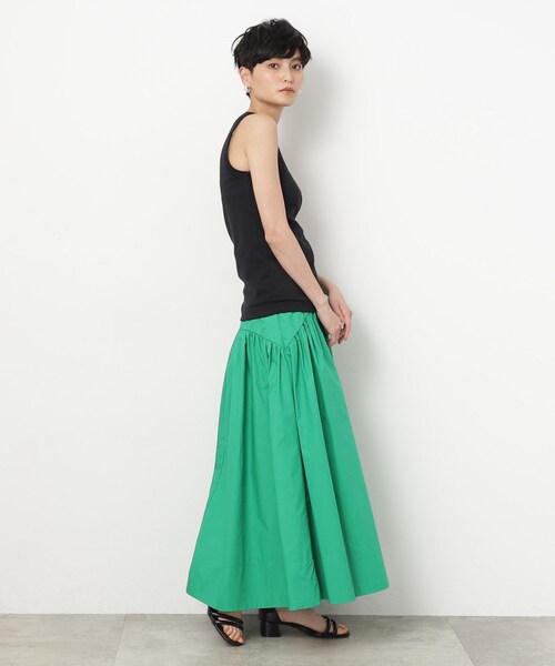 OPAQUE.CLIP（オペークドットクリップ）の「◆コットンフライスアメスリタンクトップ【洗濯機洗い可】（タンクトップ・レディース・ホワイト/ブラック/ネイビー・36/40/38）」の10枚目の写真