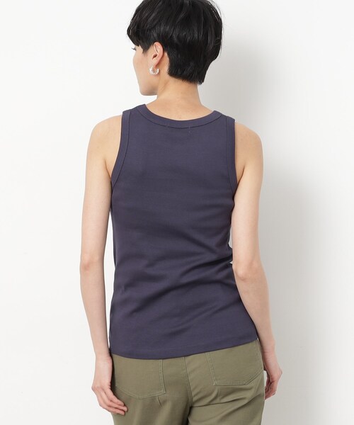 OPAQUE.CLIP（オペークドットクリップ）の「◆コットンフライスアメスリタンクトップ【洗濯機洗い可】（タンクトップ・レディース・ホワイト/ブラック/ネイビー・36/40/38）」の12枚目の写真