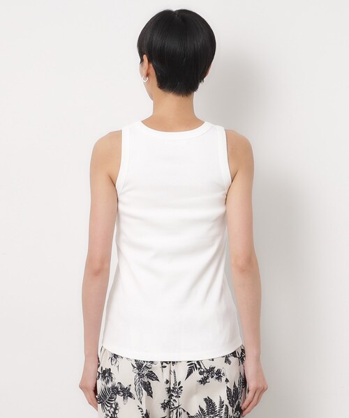 OPAQUE.CLIP（オペークドットクリップ）の「◆コットンフライスアメスリタンクトップ【洗濯機洗い可】（タンクトップ・レディース・ホワイト/ブラック/ネイビー・36/40/38）」の18枚目の写真