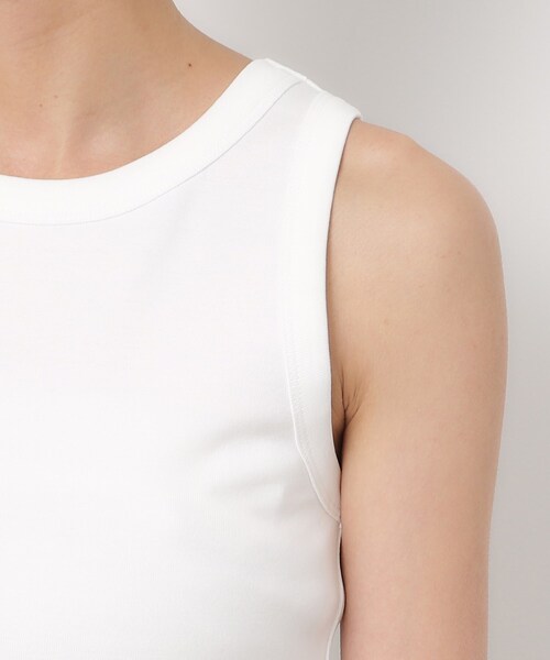 OPAQUE.CLIP（オペークドットクリップ）の「◆コットンフライスアメスリタンクトップ【洗濯機洗い可】（タンクトップ・レディース・ホワイト/ブラック/ネイビー・36/40/38）」の20枚目の写真