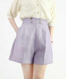 ツイード風ダブル釦ショートパンツ/fint