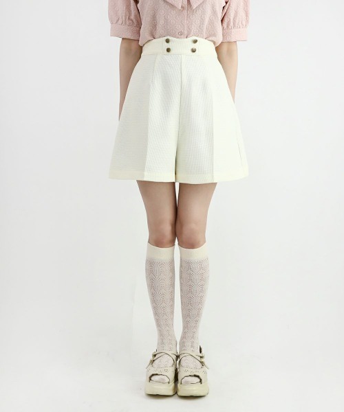 F i.n.t（フィント）の「ツイード風ダブル釦ショートパンツ/fint（その他パンツ・レディース・ラベンダー/アイボリー・FREE）」の21枚目の写真