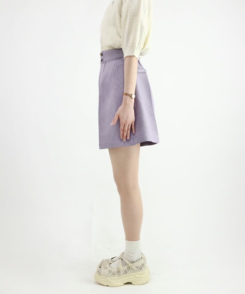 F i.n.t（フィント）の「ツイード風ダブル釦ショートパンツ/fint（その他パンツ・レディース・ラベンダー/アイボリー・FREE）」の8枚目の写真
