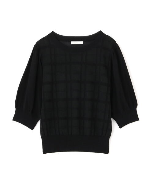 PROPORTION BODY DRESSING（プロポーションボディドレッシング）の「シアーチェックデザインニット / 1214170425（ニット/セーター・レディース・グレー/ブラック・FREE）」の3枚目の写真