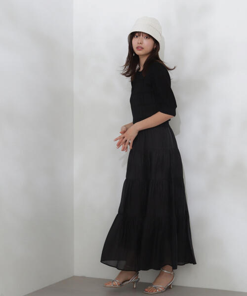 PROPORTION BODY DRESSING（プロポーションボディドレッシング）の「シアーチェックデザインニット / 1214170425（ニット/セーター・レディース・グレー/ブラック・FREE）」の5枚目の写真