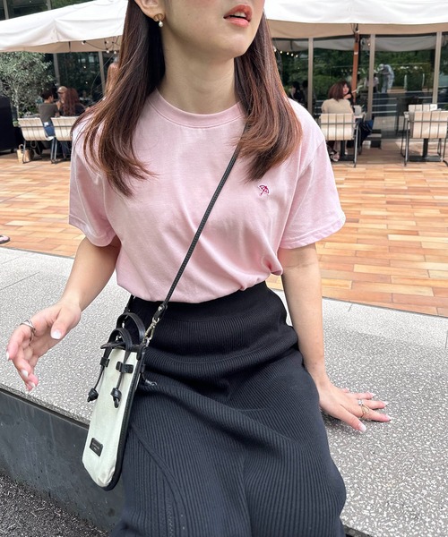 Arnie Arnold Palmer(アーニーアーノルドパーマー)の「【Arnie Arnold Palmer】6051980 T/C天竺フェルト刺繍Tシャツ(Tシャツ/カットソー・レディース・ホワイト/ピンク/ブラック・M/L/LL)」の17枚目の写真