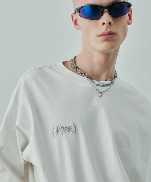AIVER（アイバー）の「AIVER　()刺繍S/S TEE（Tシャツ/カットソー・メンズ・ホワイト/チャコールグレー/ブラック・SMALL/MEDIUM/LARGE）」の5枚目の写真