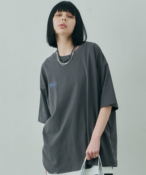 シルバー グラフィック Tシャツ AIVER ユニフォーム AIVER tシャツ AIVER モトクロスジャージプルオーバー メンズ