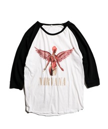 THRIFTY LOOK/スリフティールック "NIRAVANA TRIANGLE IN UTERO"BB TEEニルヴァーナインユーテロベースボールT-シャツ