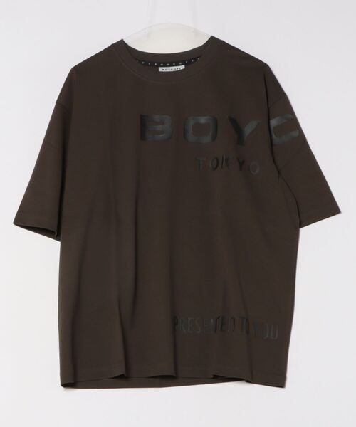 BOYCOTT(ボイコット)の「【BOYCOTT/ボイコット】オーバーサイズマルチロゴプリント5分袖半袖Tシャツ(Tシャツ/カットソー・メンズ・ブラック/ホワイト/カーキ・X-LARGE/LARGE/MEDIUM)」の3枚目の写真