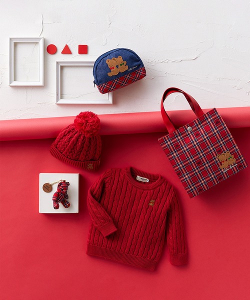 ミキハウスチェックベア チャーム（チャーム）｜MIKI HOUSE