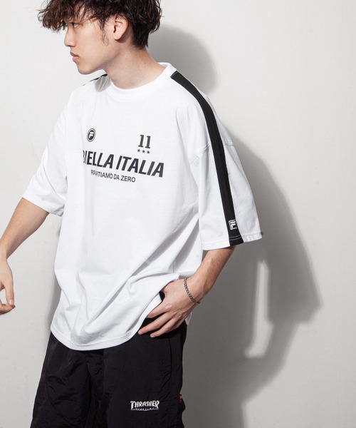 FILA(フィラ)の「【FILA】 90’s レトロ 袖ライン 半袖 ゲームシャツ / チームシャツ(Tシャツ/カットソー・レディース・ホワイト/ブラック/ブラック系/ホワイト系・LARGE/MEDIUM)」の20枚目の写真