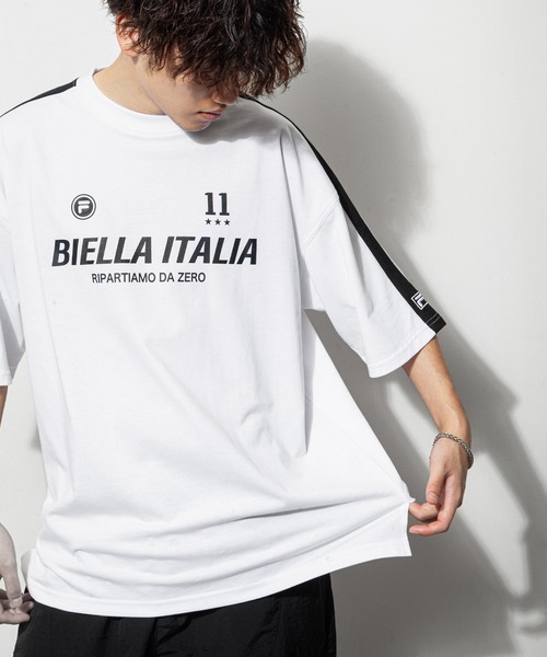 FILA(フィラ)の「【FILA】 90’s レトロ 袖ライン 半袖 ゲームシャツ / チームシャツ(Tシャツ/カットソー・レディース・ホワイト/ブラック/ブラック系/ホワイト系・LARGE/MEDIUM)」の21枚目の写真