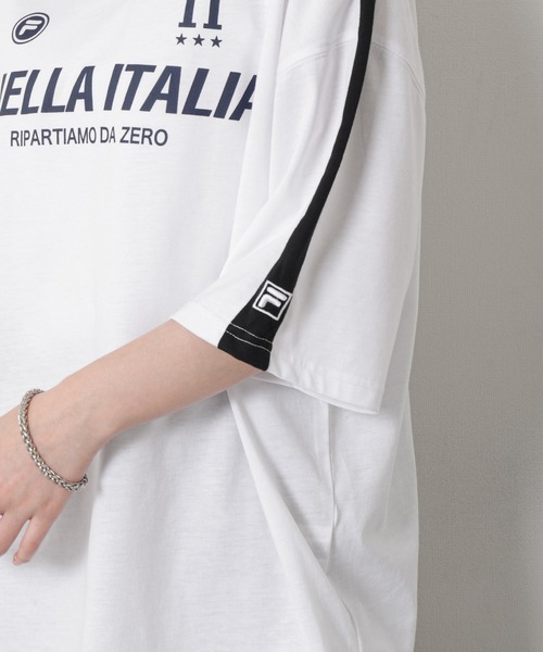 FILA(フィラ)の「【FILA】 90’s レトロ 袖ライン 半袖 ゲームシャツ / チームシャツ(Tシャツ/カットソー・レディース・ホワイト/ブラック/ブラック系/ホワイト系・LARGE/MEDIUM)」の12枚目の写真
