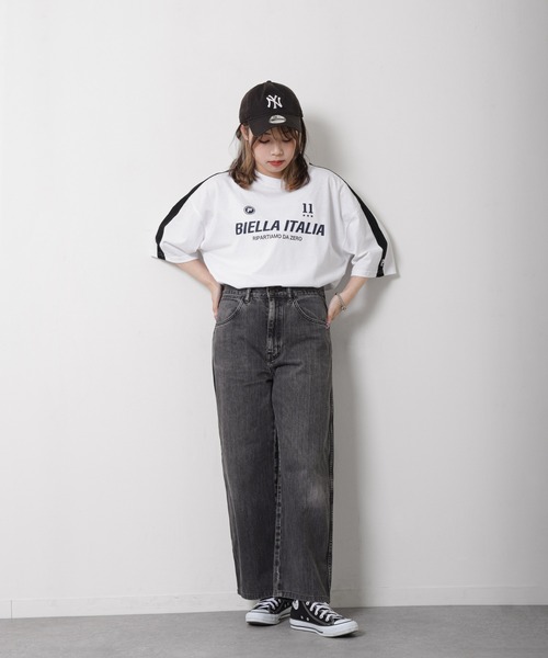 FILA(フィラ)の「【FILA】 90’s レトロ 袖ライン 半袖 ゲームシャツ / チームシャツ(Tシャツ/カットソー・レディース・ホワイト/ブラック/ブラック系/ホワイト系・LARGE/MEDIUM)」の8枚目の写真
