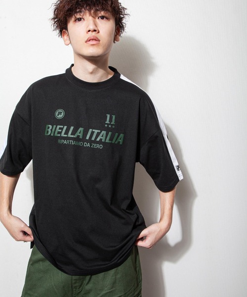 FILA(フィラ)の「【FILA】 90’s レトロ 袖ライン 半袖 ゲームシャツ / チームシャツ(Tシャツ/カットソー・レディース・ホワイト/ブラック/ブラック系/ホワイト系・LARGE/MEDIUM)」の6枚目の写真