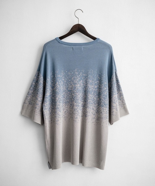 接触冷感 オーバーサイズスプラッシュ柄サマーニット（ニット/セーター）｜Rocky Monroe（ロッキーモンロー）