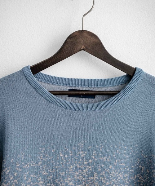 接触冷感 オーバーサイズスプラッシュ柄サマーニット（ニット/セーター）｜Rocky Monroe（ロッキーモンロー）