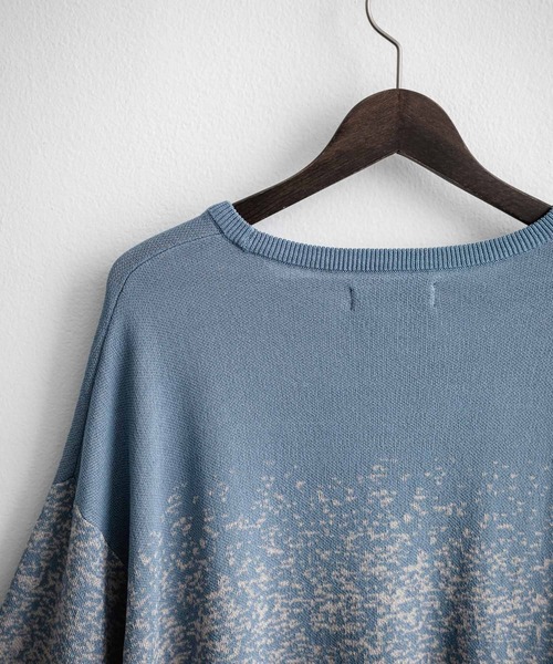 接触冷感 オーバーサイズスプラッシュ柄サマーニット（ニット/セーター）｜Rocky Monroe（ロッキーモンロー）