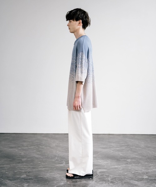 接触冷感 オーバーサイズスプラッシュ柄サマーニット（ニット/セーター）｜Rocky Monroe（ロッキーモンロー）