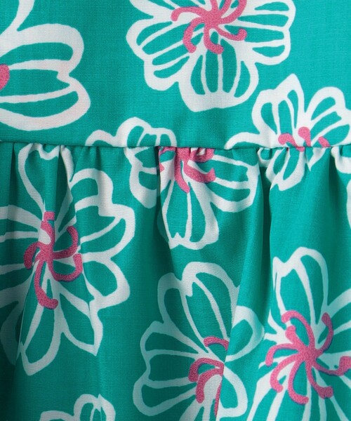 green label relaxing（グリーンレーベルリラクシング）の「フラワープリント キャミワンピース+ノースリーブセット 100cm-130cm（ワンピース・キッズ・ケリー/ブラック・100cm/120cm/130cm/110cm）」の21枚目の写真