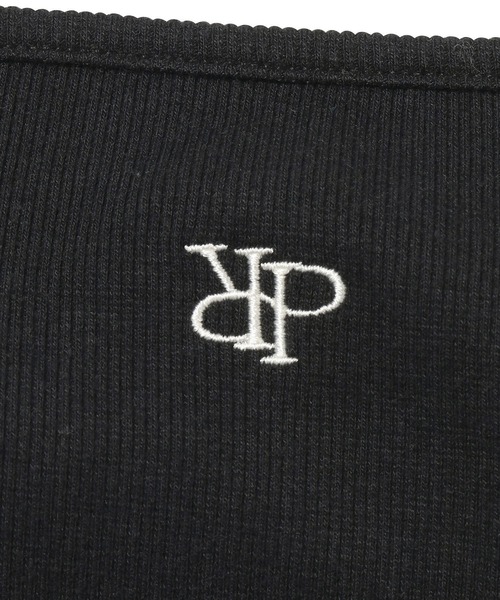 ROPE' PICNIC（ロペピクニック）の「ロゴ刺繍入りカップ付きキャミソール（キャミソール・レディース・キナリ/ブラック・36/38）」の9枚目の写真