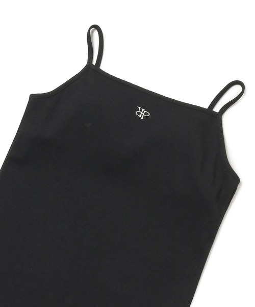 ROPE' PICNIC（ロペピクニック）の「ロゴ刺繍入りカップ付きキャミソール（キャミソール・レディース・キナリ/ブラック・36/38）」の5枚目の写真