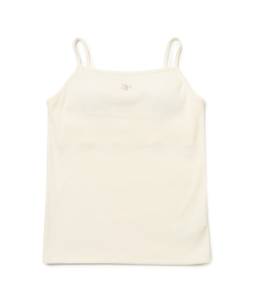 ROPE' PICNIC（ロペピクニック）の「ロゴ刺繍入りカップ付きキャミソール（キャミソール・レディース・キナリ/ブラック・36/38）」の3枚目の写真