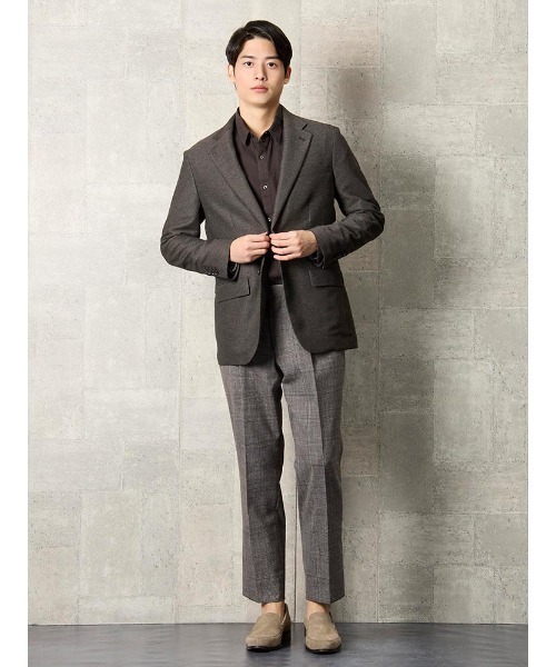 TRANS CONTINENTS（トランスコンチネンツ）の「TRANS CONTINENTS　コットンリネン　カラーシャツ　ベージュ/ブラウン/ブルー/ブラック（シャツ/ブラウス・メンズ・ブラック/ブルー/ブラウン/ベージュ・L/LL/M）」の9枚目の写真