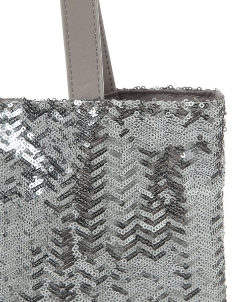 LAKOLE（ラコレ）の「スパンコールトートバッグ / 116059（トートバッグ・レディース・グレー/シルバー/パープル・FREE）」の5枚目の写真