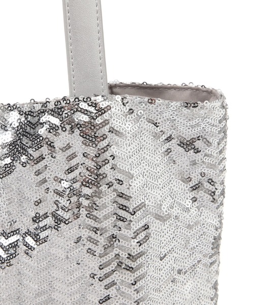 LAKOLE（ラコレ）の「スパンコールトートバッグ / 116059（トートバッグ・レディース・グレー/シルバー/パープル・FREE）」の7枚目の写真