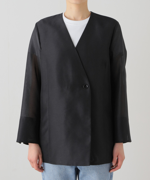 IENA（イエナ）の「《追加》シアージャケット（ノーカラージャケット