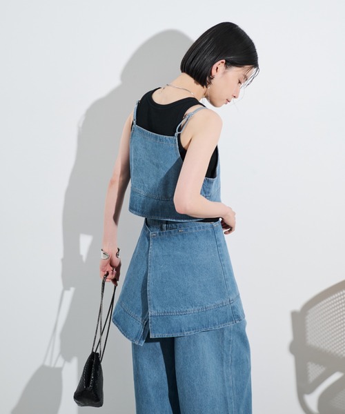 Shelly island（シェリーアイランド）の「マルチWAYデニムキャミ（キャミソール・レディース・ブルー・FREE）」の15枚目の写真