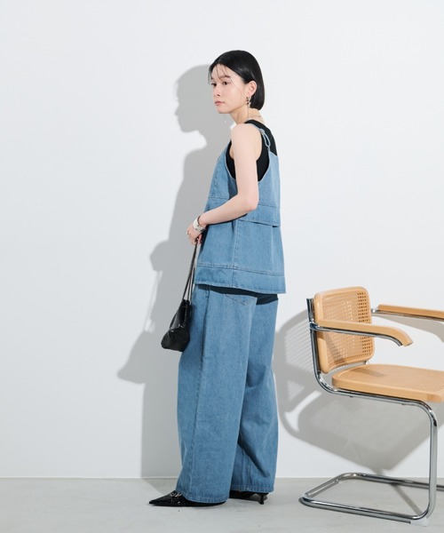 Shelly island（シェリーアイランド）の「マルチWAYデニムキャミ（キャミソール・レディース・ブルー・FREE）」の18枚目の写真