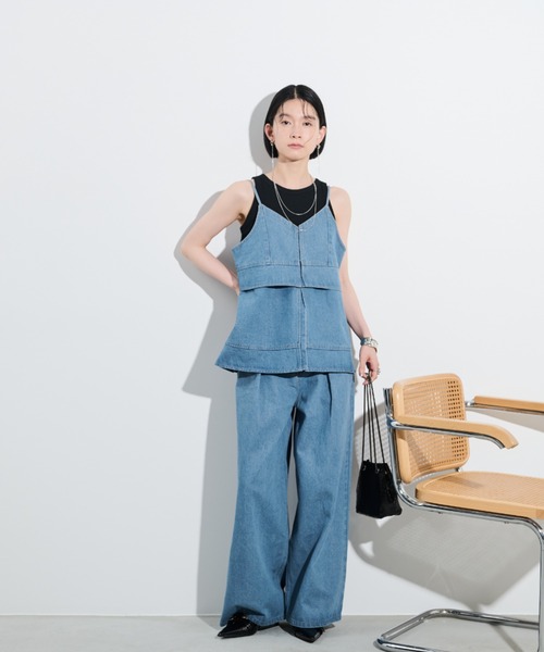 Shelly island（シェリーアイランド）の「マルチWAYデニムキャミ（キャミソール・レディース・ブルー・FREE）」の20枚目の写真