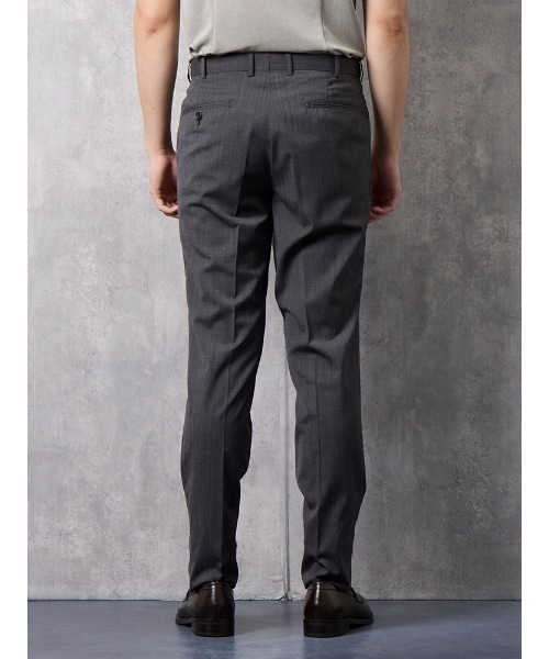 Perfect Suit FActory（パーフェクトスーツファクトリー）の「軽量＆清涼パンツ　トロピカル生地・高通気　凄脚（すごあし）シリーズ　ピンヘッド柄　ブラウン/ブルー/ネイビー（スラックス・メンズ・ネイビー/ブラウン/ブルー・91/85/94/82/76/73/88/79）」の6枚目の写真