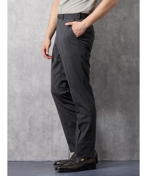 Perfect Suit FActory（パーフェクトスーツファクトリー）の「軽量＆清涼パンツ　トロピカル生地・高通気　凄脚（すごあし）シリーズ　ピンヘッド柄　ブラウン/ブルー/ネイビー（スラックス・メンズ・ネイビー/ブラウン/ブルー・91/85/94/82/76/73/88/79）」の7枚目の写真