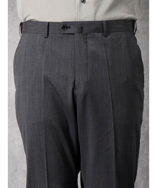 Perfect Suit FActory（パーフェクトスーツファクトリー）の「軽量＆清涼パンツ　トロピカル生地・高通気　凄脚（すごあし）シリーズ　ピンヘッド柄　ブラウン/ブルー/ネイビー（スラックス・メンズ・ネイビー/ブラウン/ブルー・91/85/94/82/76/73/88/79）」の8枚目の写真