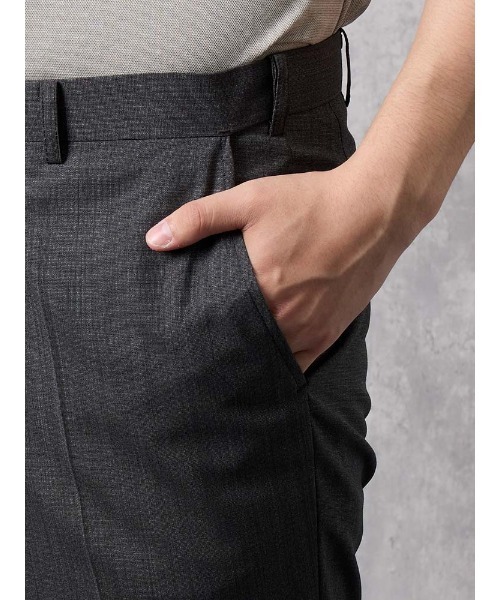 Perfect Suit FActory（パーフェクトスーツファクトリー）の「軽量＆清涼パンツ　トロピカル生地・高通気　凄脚（すごあし）シリーズ　ピンヘッド柄　ブラウン/ブルー/ネイビー（スラックス・メンズ・ネイビー/ブラウン/ブルー・91/85/94/82/76/73/88/79）」の9枚目の写真