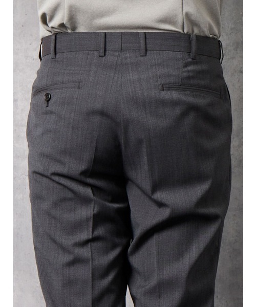 Perfect Suit FActory（パーフェクトスーツファクトリー）の「軽量＆清涼パンツ　トロピカル生地・高通気　凄脚（すごあし）シリーズ　ピンヘッド柄　ブラウン/ブルー/ネイビー（スラックス・メンズ・ネイビー/ブラウン/ブルー・91/85/94/82/76/73/88/79）」の10枚目の写真